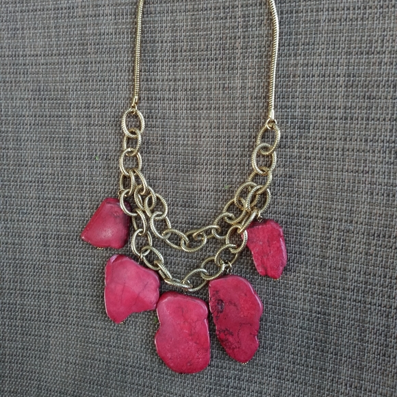 🌞🎀 Bibi NECKLACE🩸Red Coral Stones - Picture 2 of 6